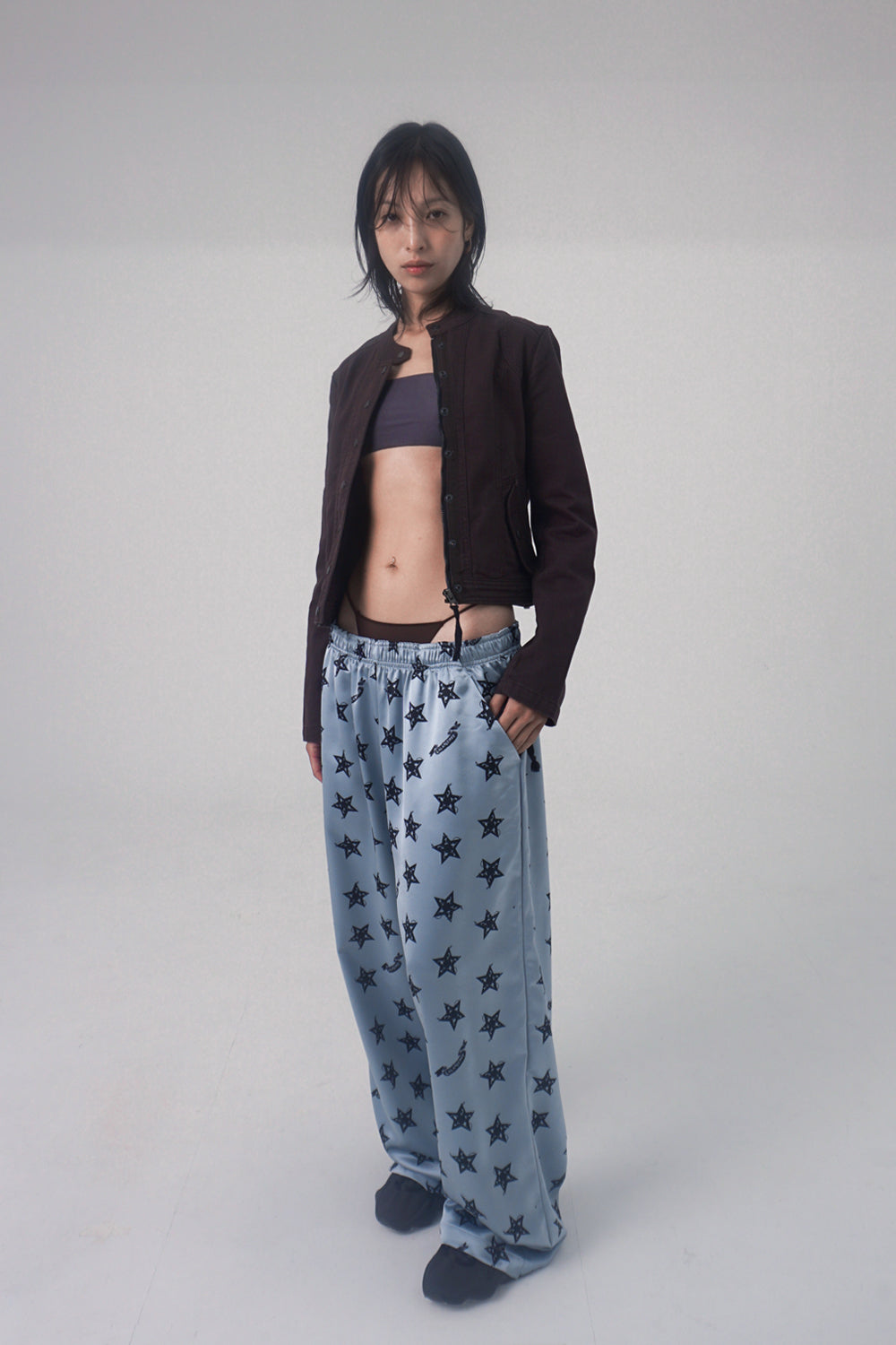 Star Charm Satin Pants