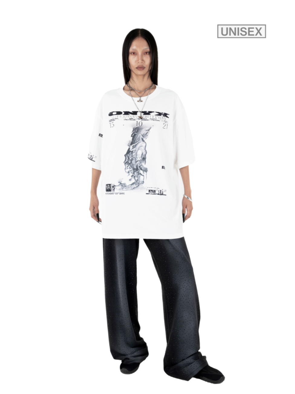 ONYX OVERSIZED TEE IN WHITE – REBORNE