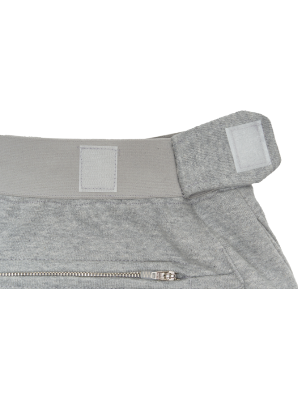 Biker Banding Sweat Short In Melange Grey