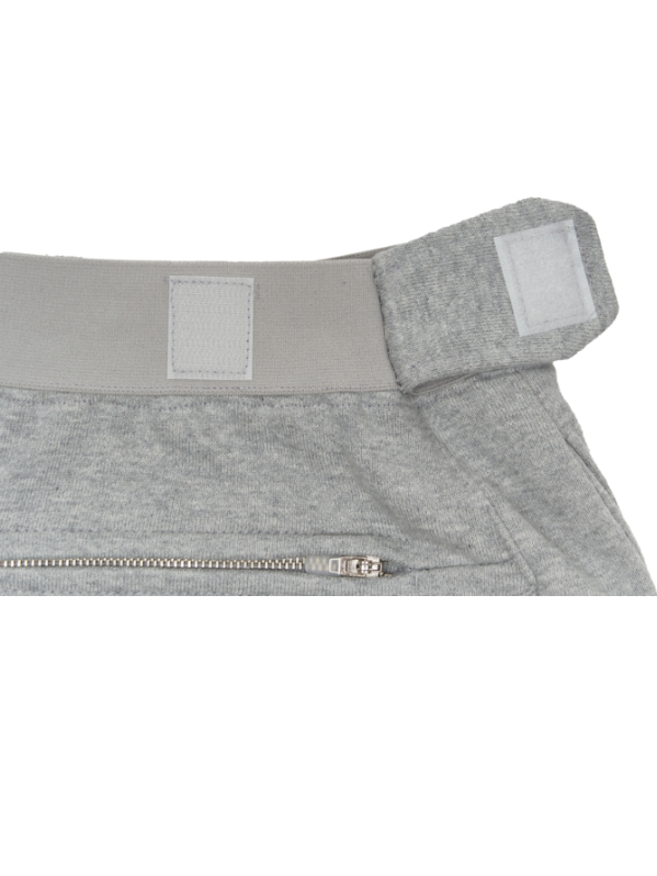 Biker Banding Sweat Short In Melange Grey