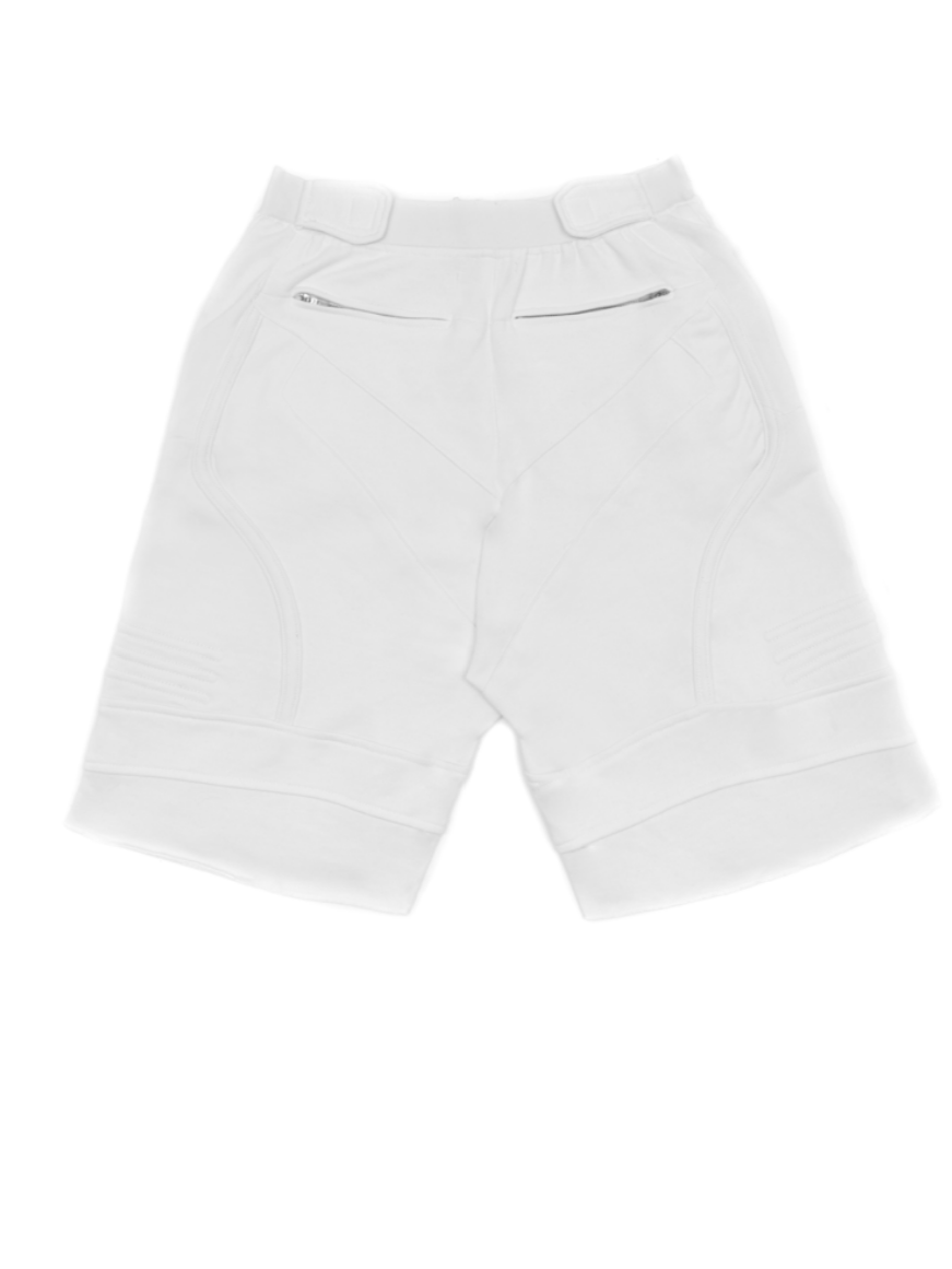 Biker Banding Sweat Short In White