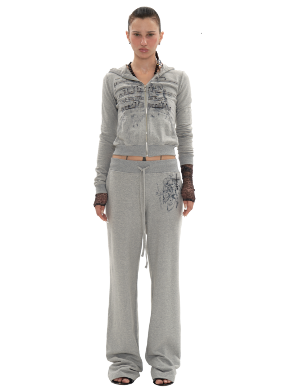 Stressed Musician Pants In Melange Grey