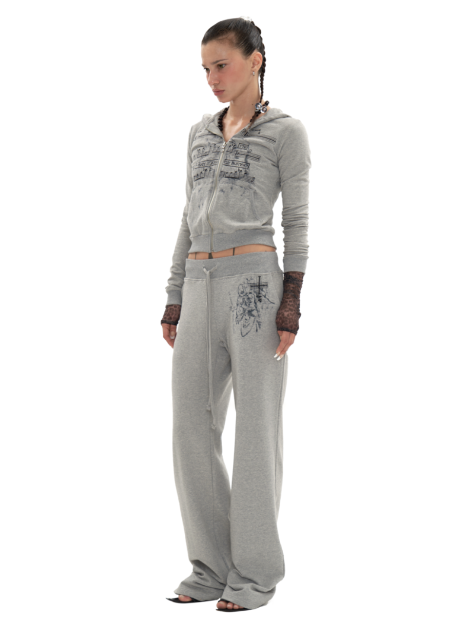 Stressed Musician Pants In Melange Grey