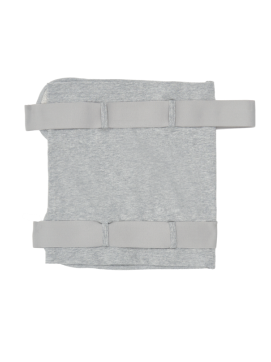 Biker Banding Top In Melange Grey