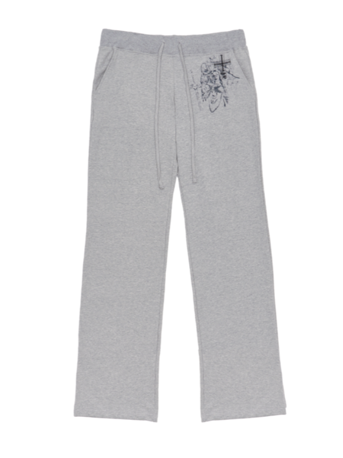 Stressed Musician Pants In Melange Grey