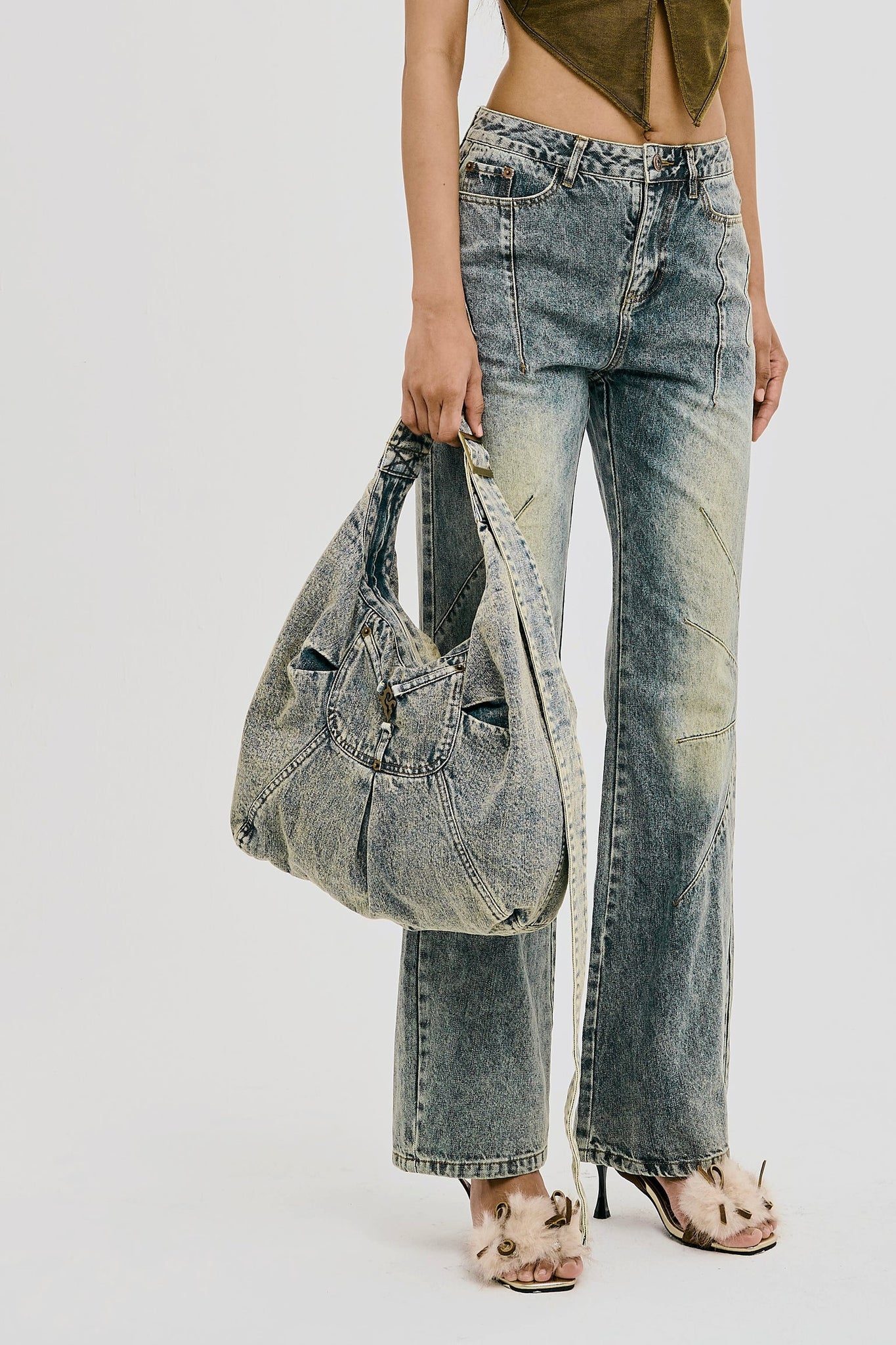 Radio Sling Denim Bag