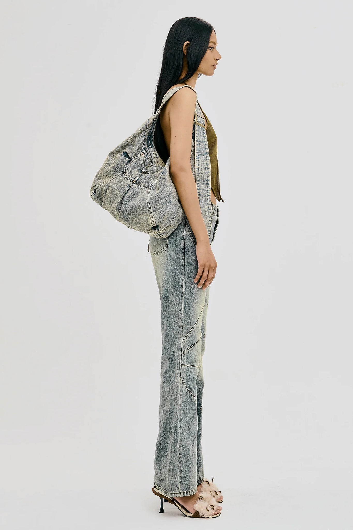 Radio Sling Denim Bag