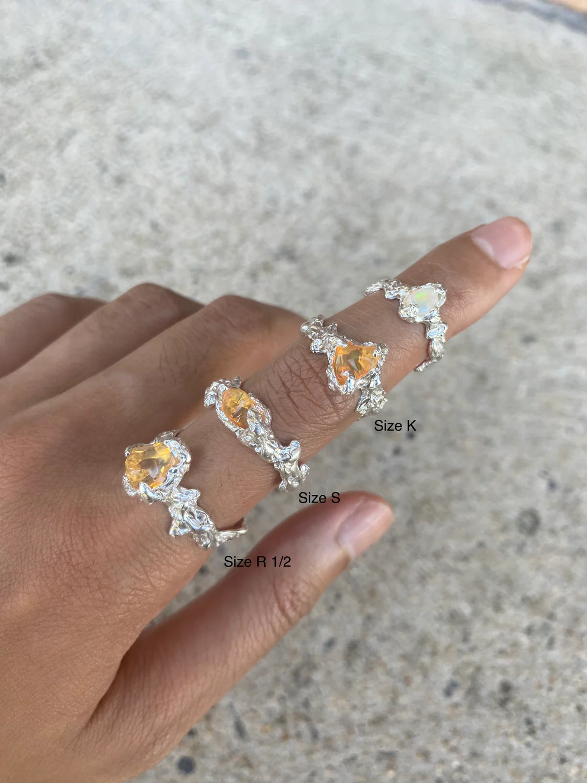 Ignite Ring-Mexican Opal - Yellow/silver