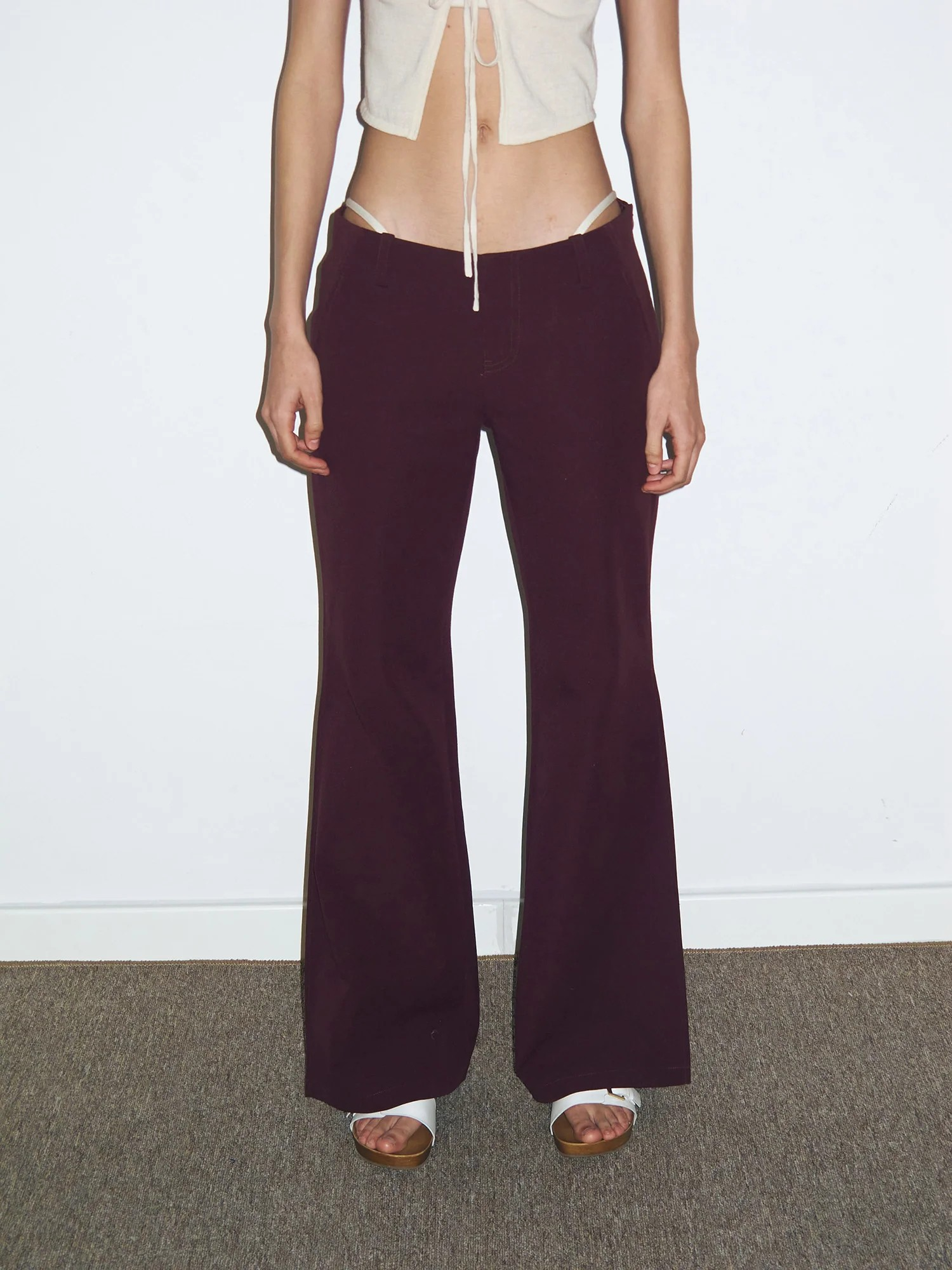 Low-rise Flared Trousers