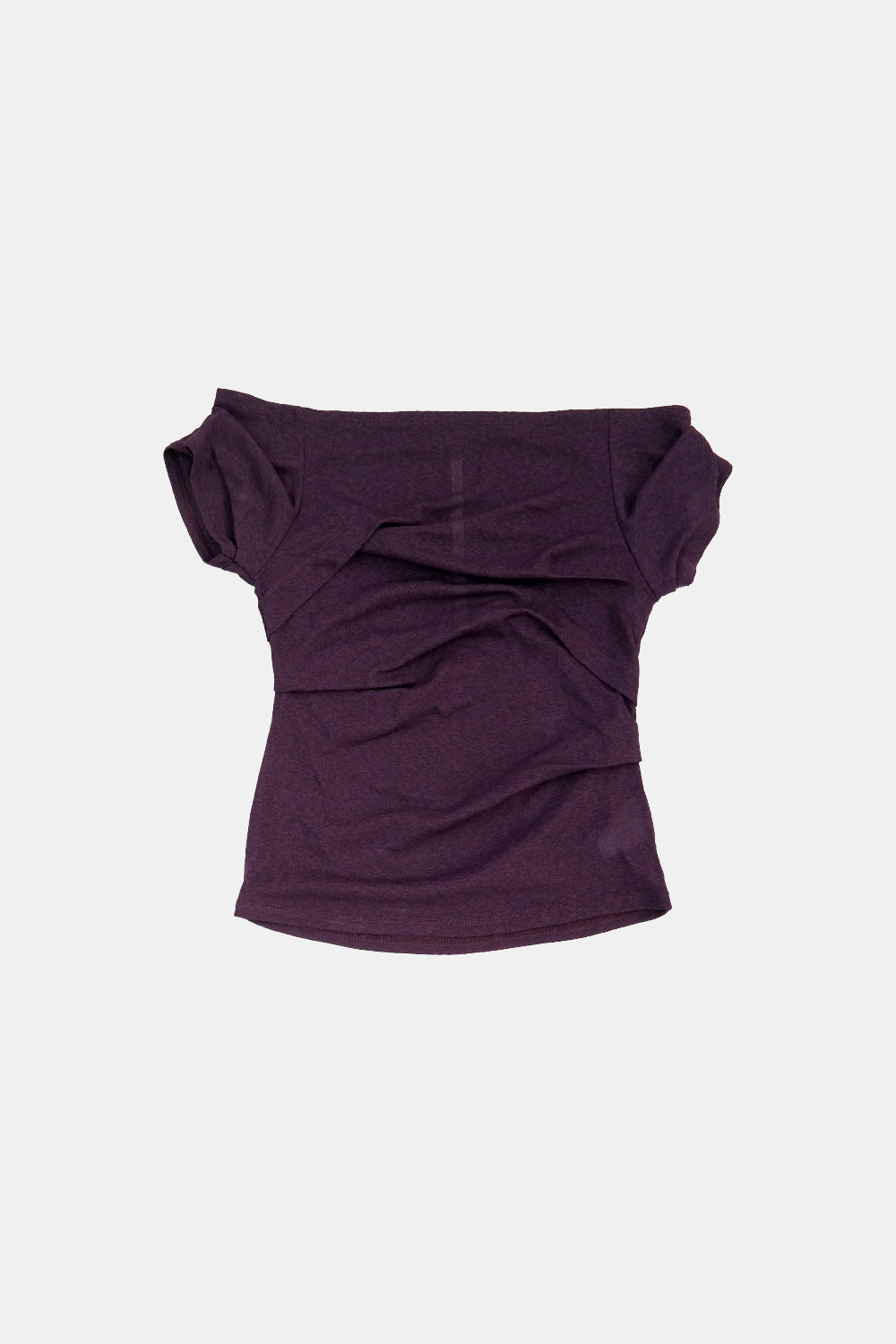 Draping Off Shoulder Top (Purple)