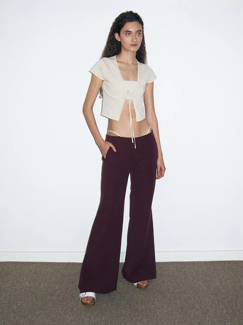 Low-rise Flared Trousers