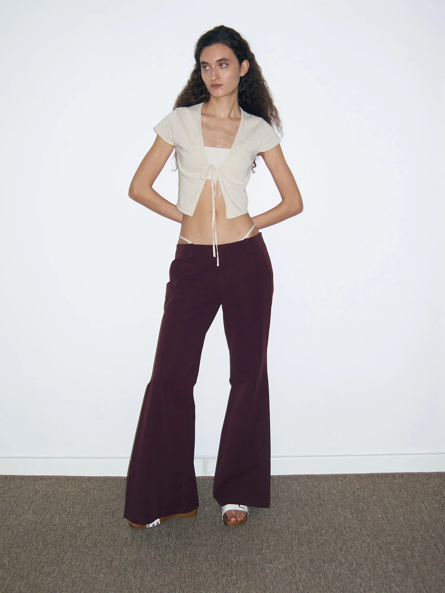 Low-rise Flared Trousers