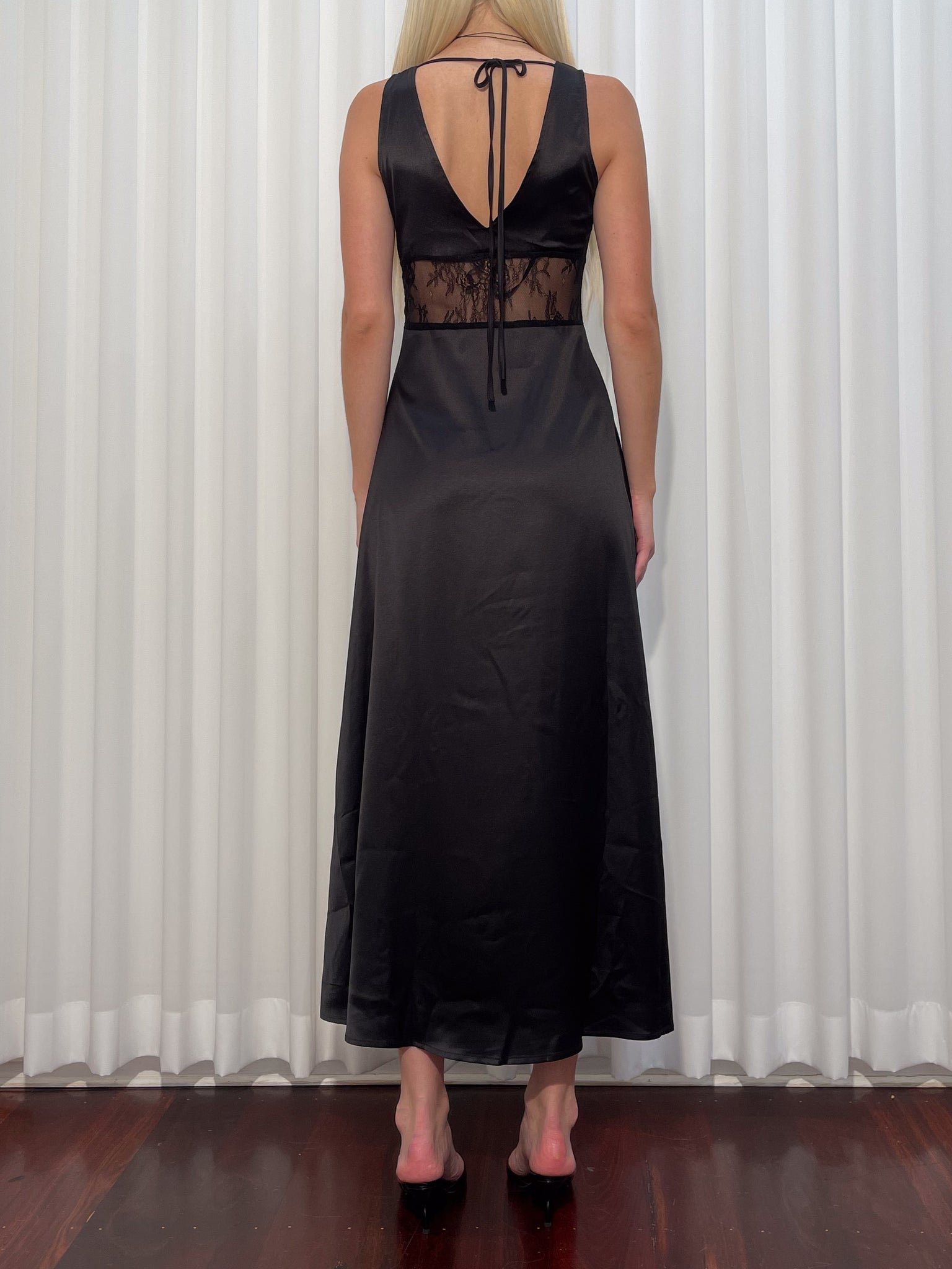 Black Lace Maxi Dress