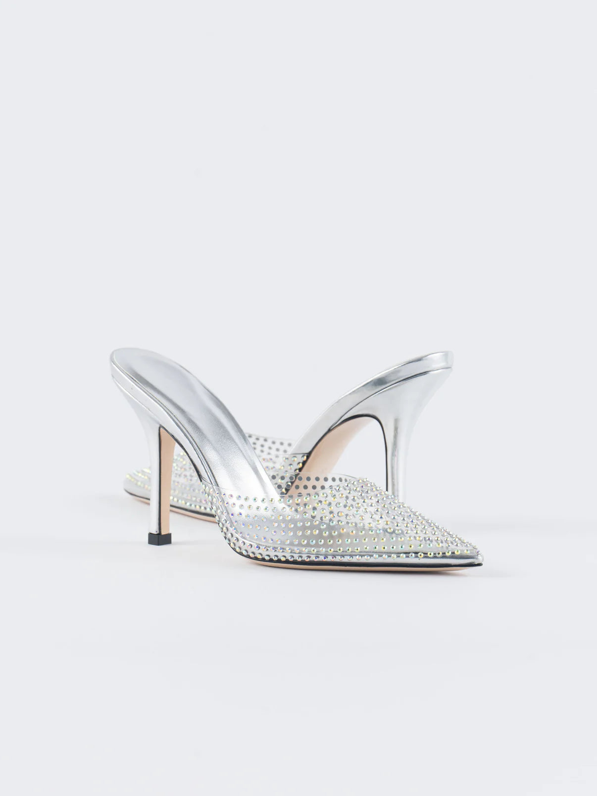 Moonlight Crystal Embellished Sandals - Clear