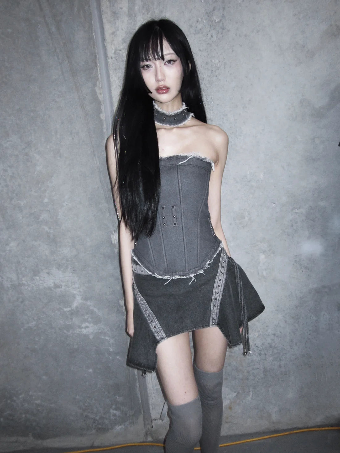 Concrete Corset & Choker Set