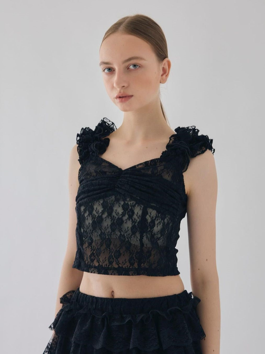 Girly Lace Frill Bustier[2colours]