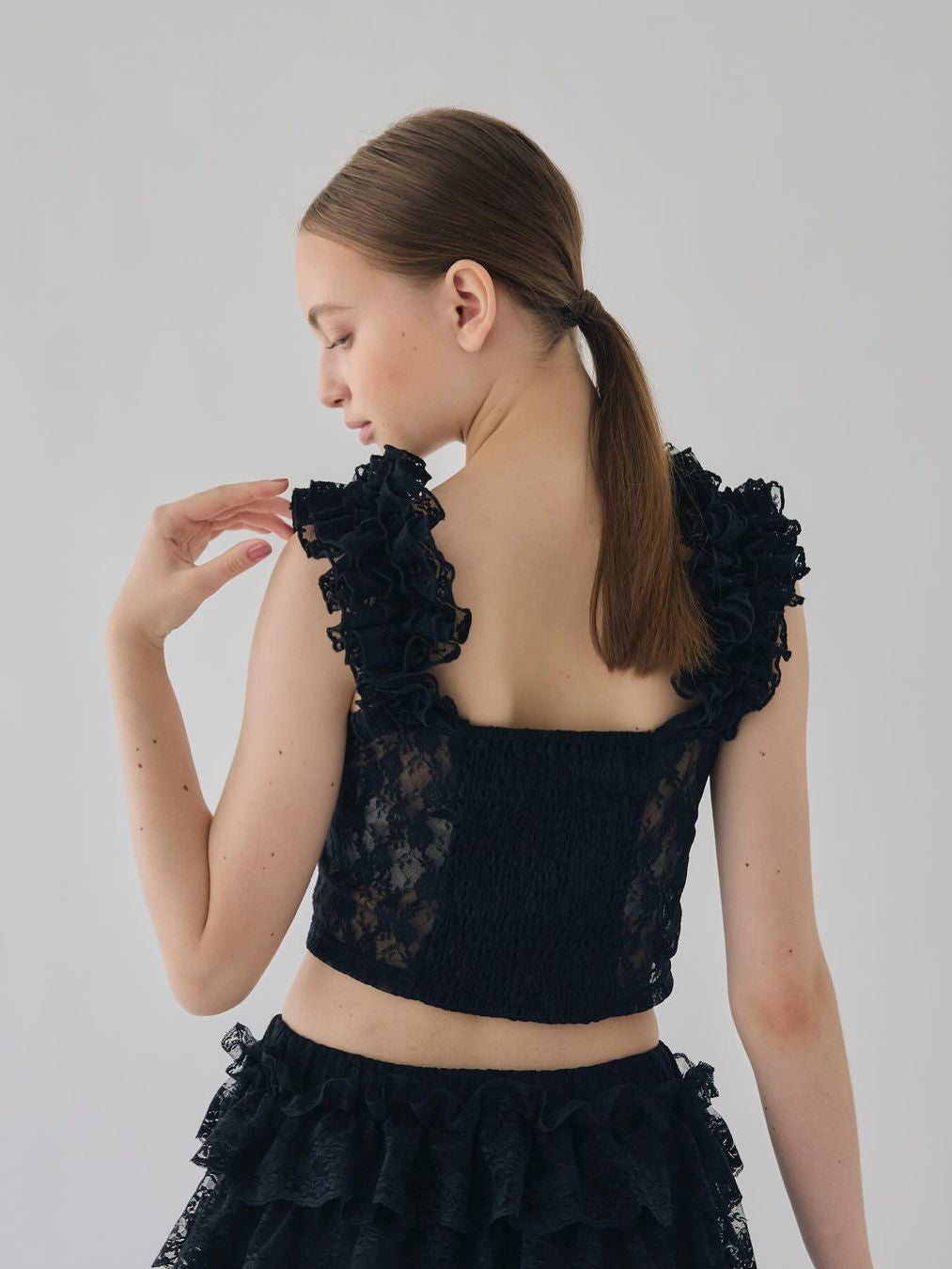 Girly Lace Frill Bustier[2colours]