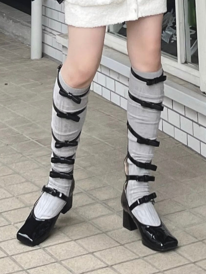 Original Ribbon Girly Pumps Boots