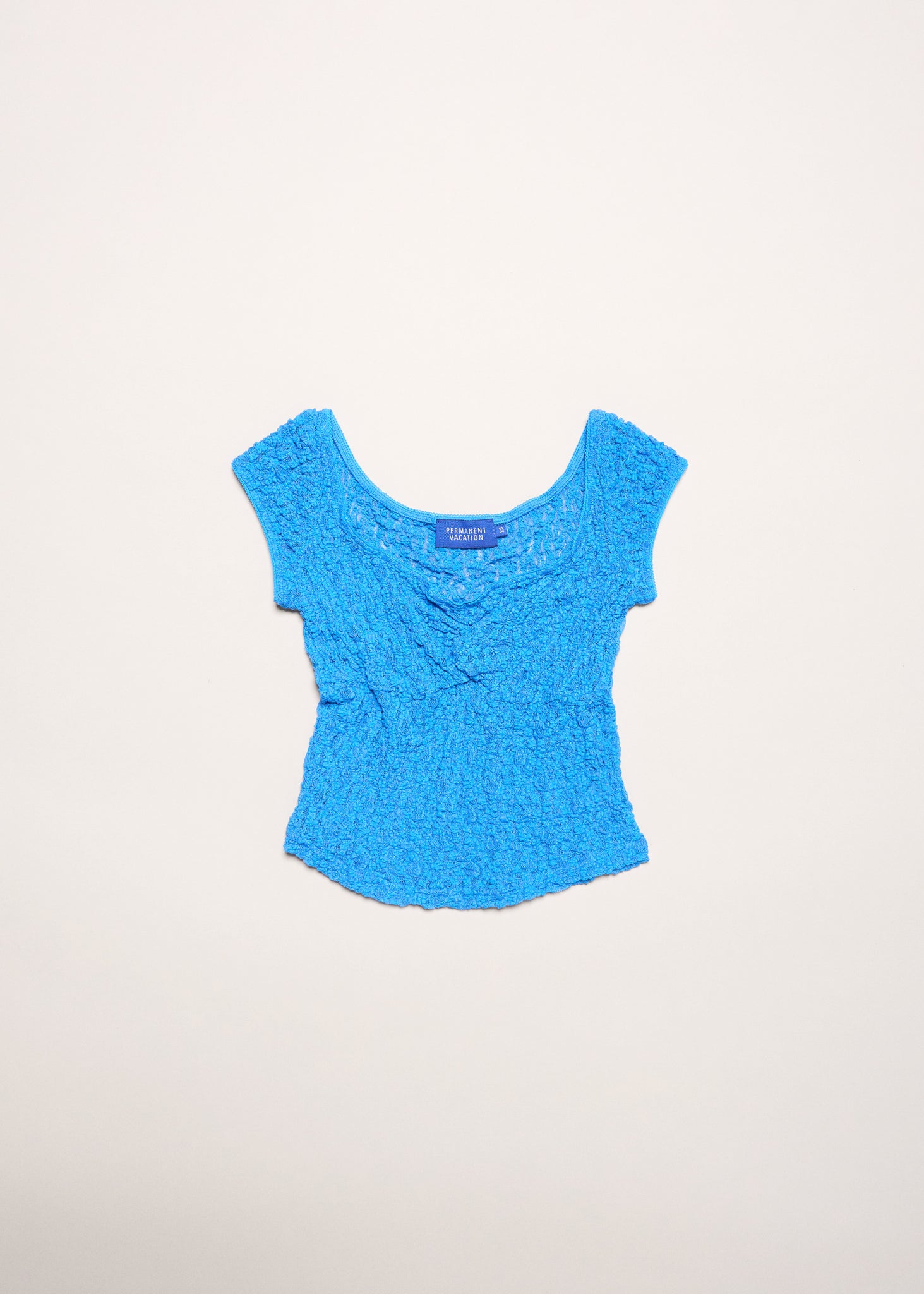 Impression Lace Tee - Deep Cyan