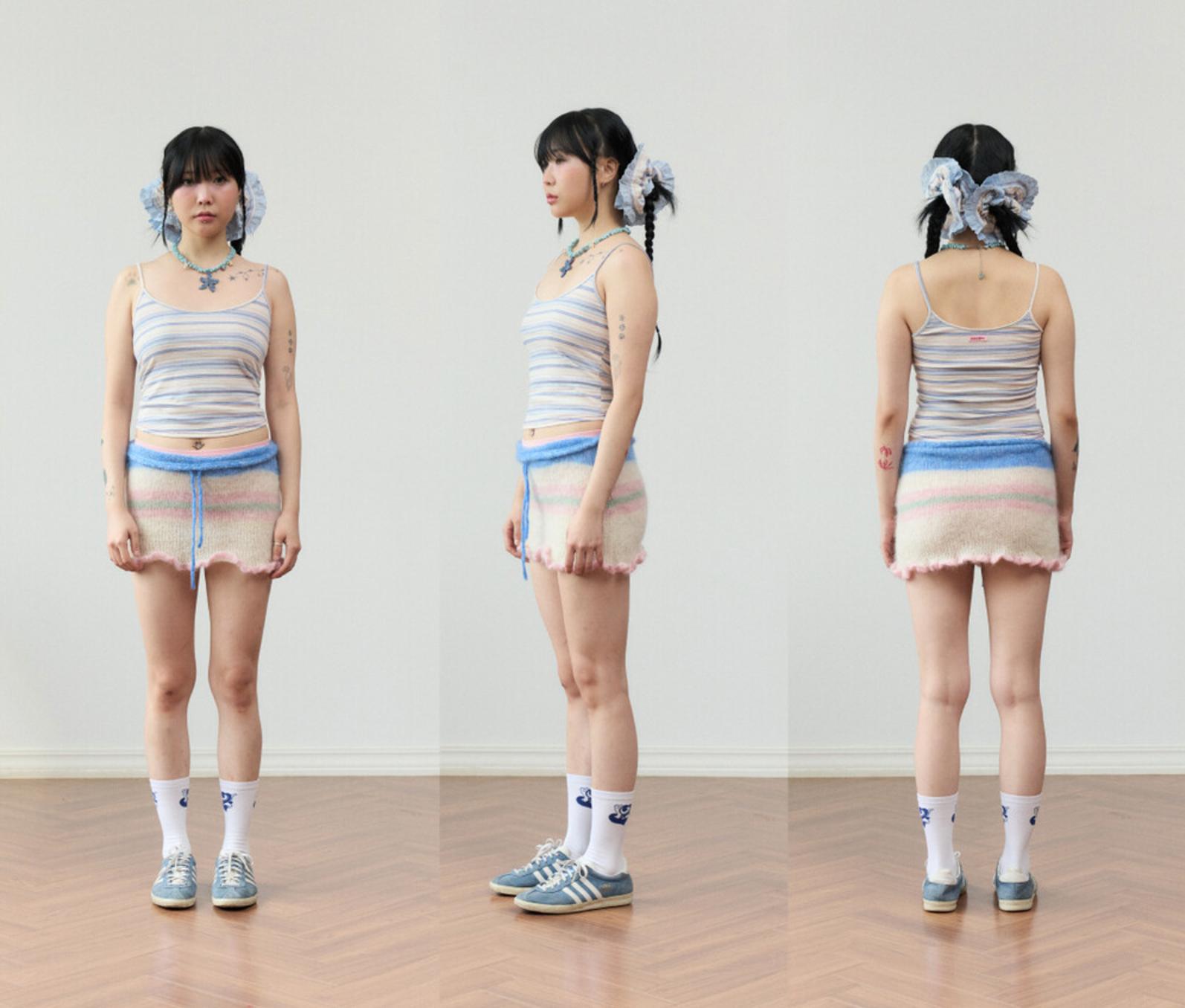 Stripe Sleeveless Top (Blue)