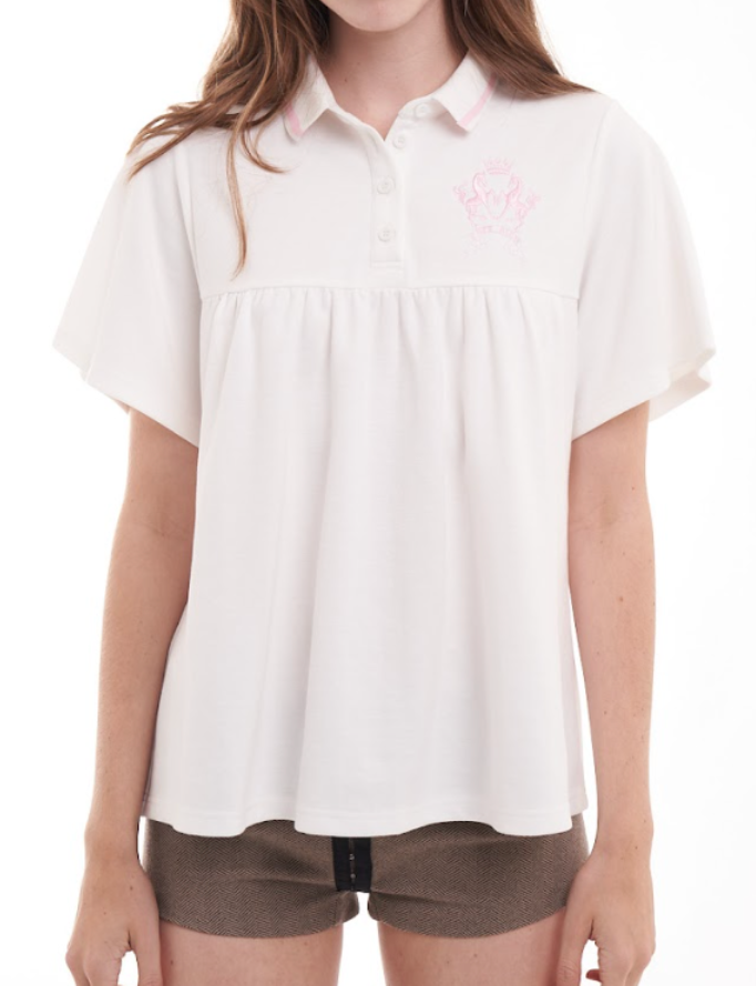 Peplum Polo Top