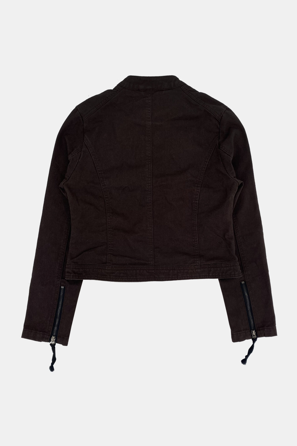 Washed Biker Jacket (Brown)