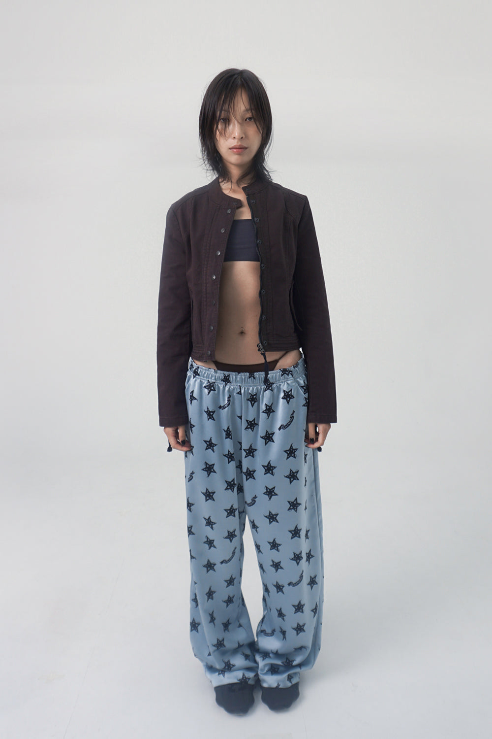 Star Charm Satin Pants