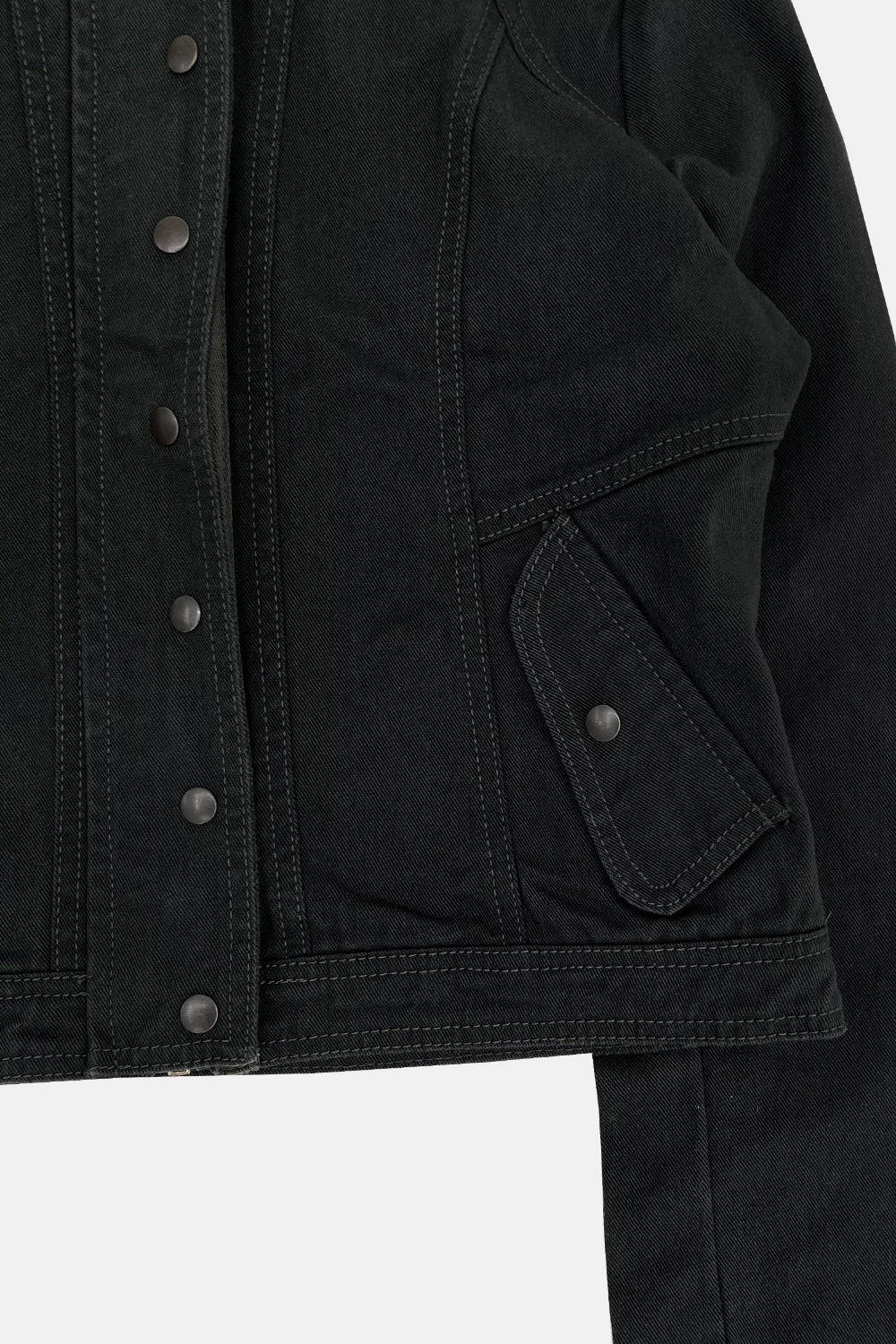 Washed Biker Jacket (Dark Grey)