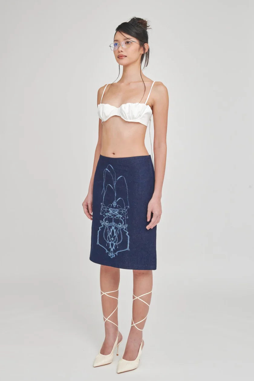 Vessel Denim Midi Skirt