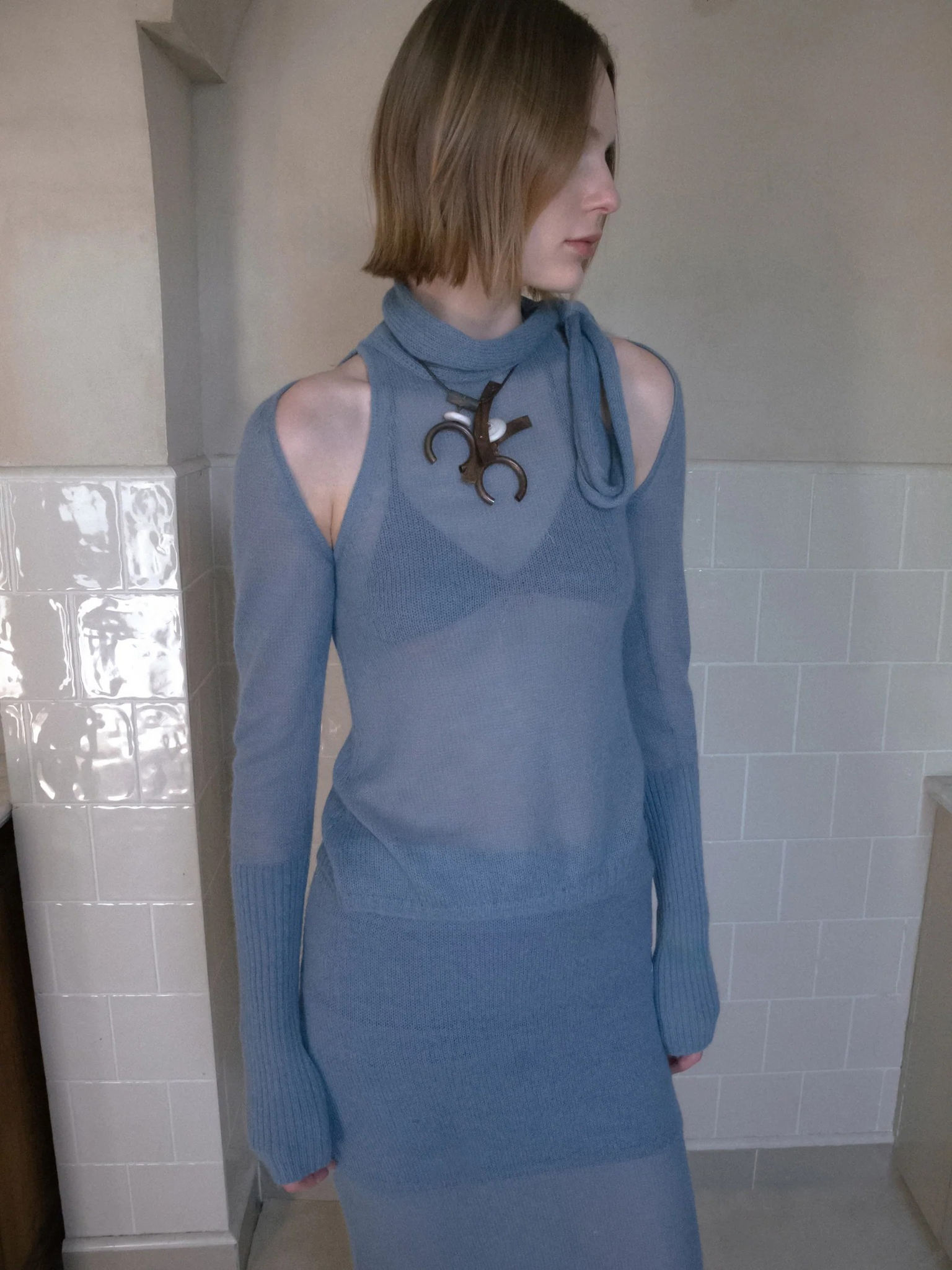 Mohair Two-piece Bolero Sweater