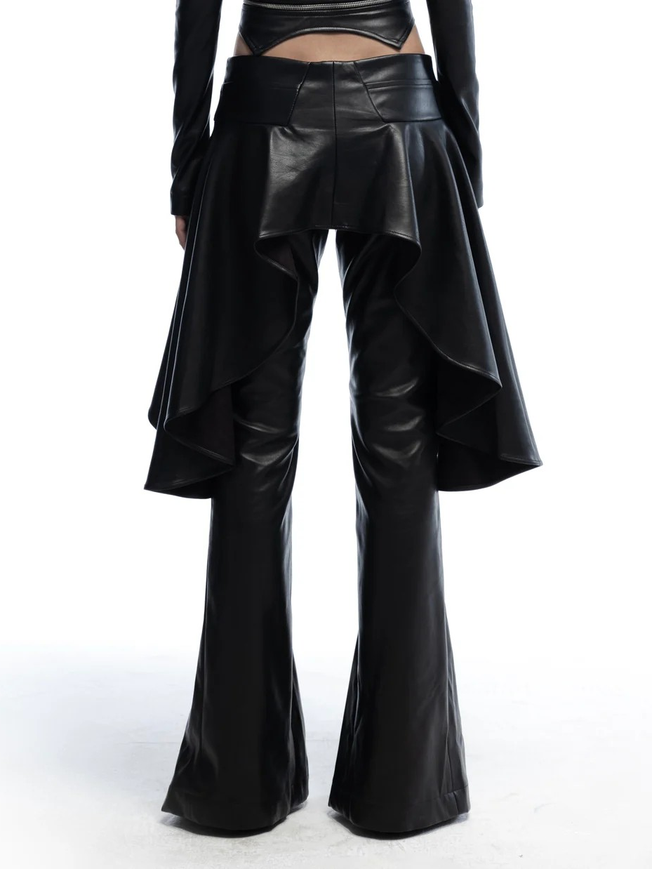 FRAME-X Center Leather Skirt Pants