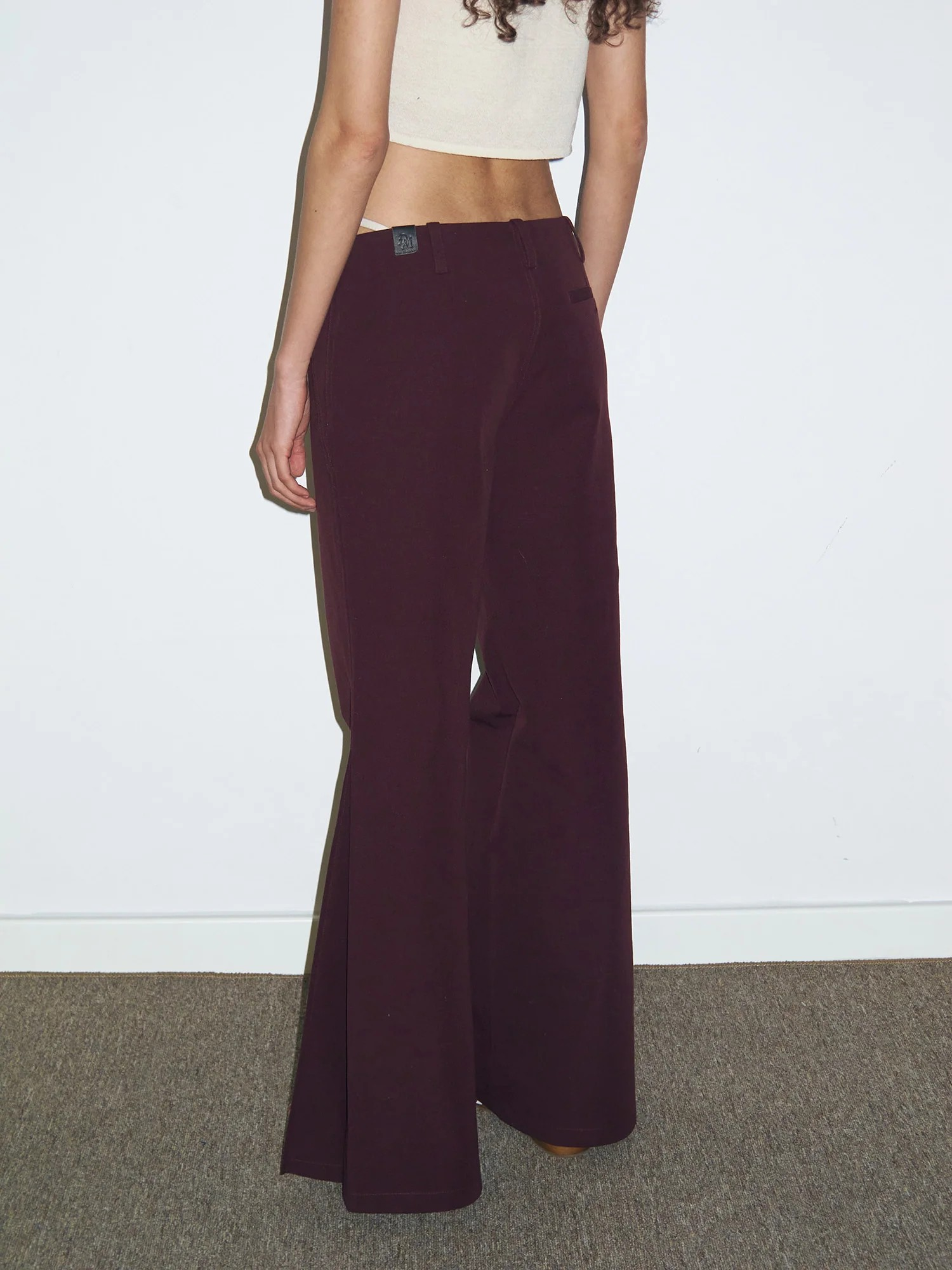 Low-rise Flared Trousers